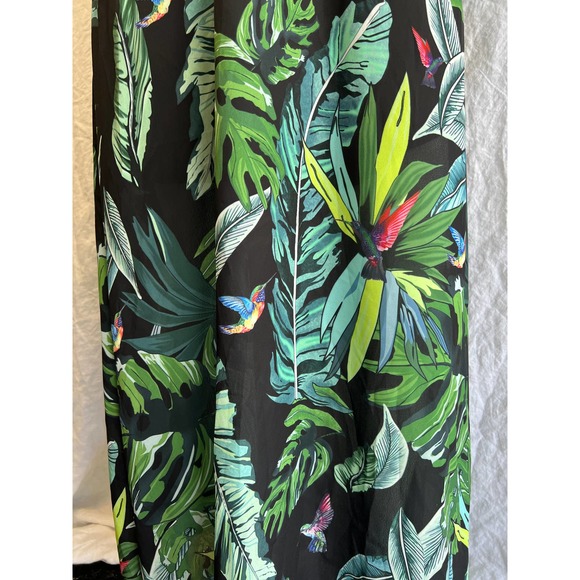 Elli White Green and Black Tropical Hummingbird Print Maxi Dress - Picture 14 of 14